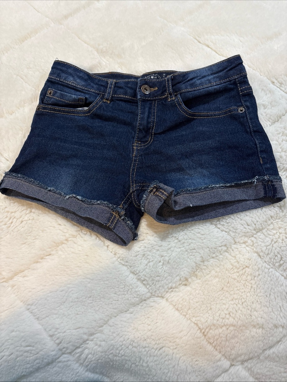 Lucky Brand Riley Girls Denim Medium Wash Cut Off Shorts Size 12